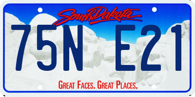 SD license plate 75NE21