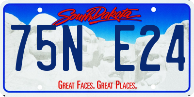 SD license plate 75NE24