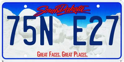 SD license plate 75NE27