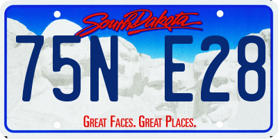 SD license plate 75NE28