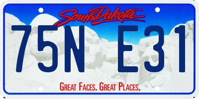 SD license plate 75NE31
