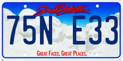 SD license plate 75NE33