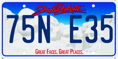 SD license plate 75NE35