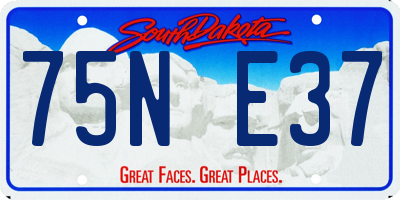 SD license plate 75NE37