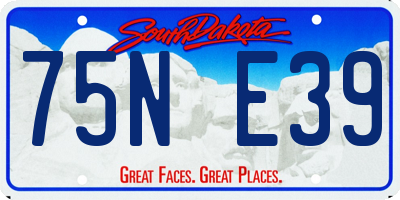 SD license plate 75NE39