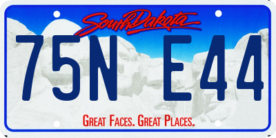 SD license plate 75NE44