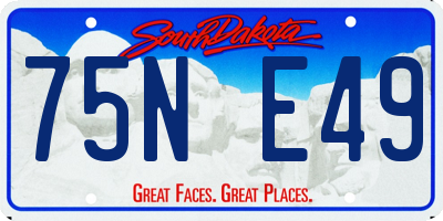 SD license plate 75NE49