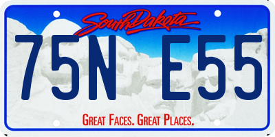 SD license plate 75NE55