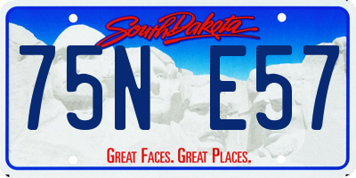 SD license plate 75NE57
