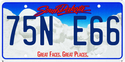 SD license plate 75NE66