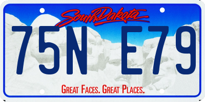 SD license plate 75NE79