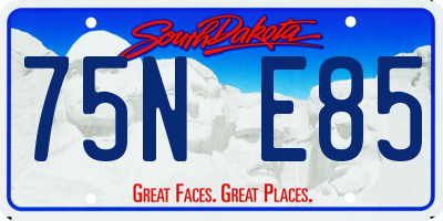 SD license plate 75NE85