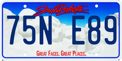 SD license plate 75NE89
