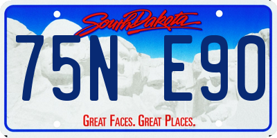 SD license plate 75NE90