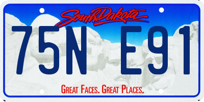SD license plate 75NE91