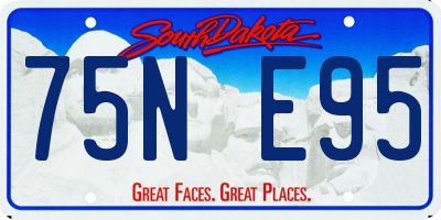 SD license plate 75NE95