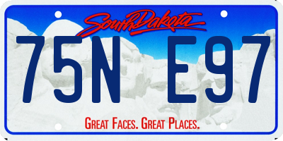 SD license plate 75NE97