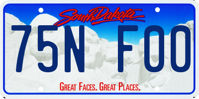 SD license plate 75NF00