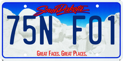 SD license plate 75NF01