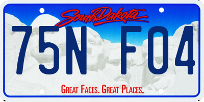 SD license plate 75NF04