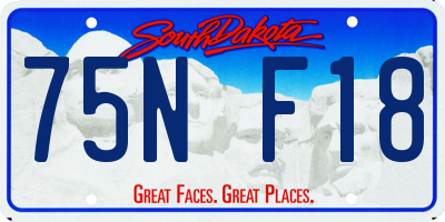 SD license plate 75NF18