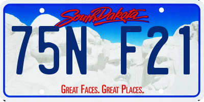 SD license plate 75NF21