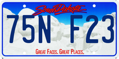 SD license plate 75NF23