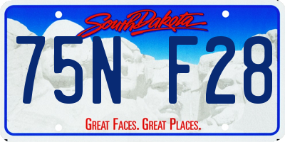 SD license plate 75NF28