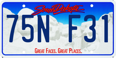 SD license plate 75NF31
