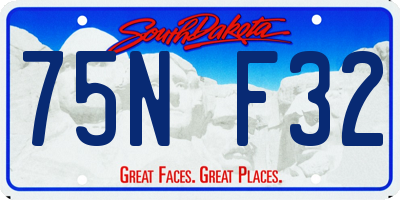 SD license plate 75NF32