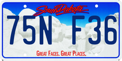SD license plate 75NF36
