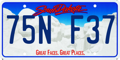 SD license plate 75NF37