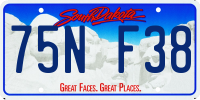 SD license plate 75NF38