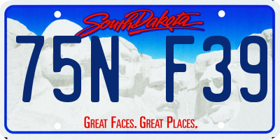 SD license plate 75NF39