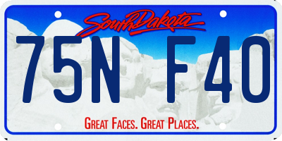 SD license plate 75NF40