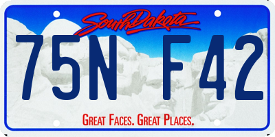 SD license plate 75NF42