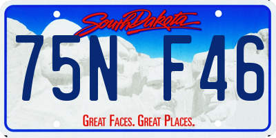 SD license plate 75NF46