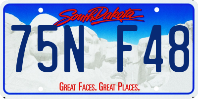 SD license plate 75NF48