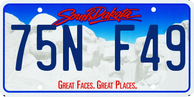 SD license plate 75NF49