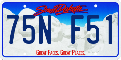 SD license plate 75NF51