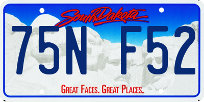 SD license plate 75NF52