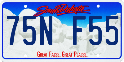 SD license plate 75NF55
