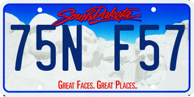 SD license plate 75NF57