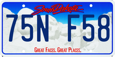 SD license plate 75NF58