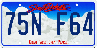 SD license plate 75NF64