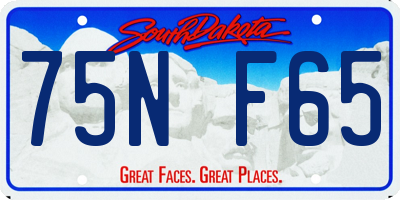 SD license plate 75NF65