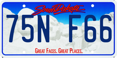 SD license plate 75NF66