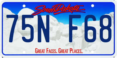 SD license plate 75NF68
