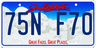 SD license plate 75NF70