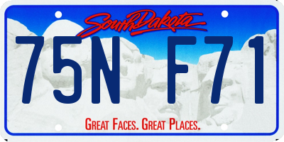 SD license plate 75NF71